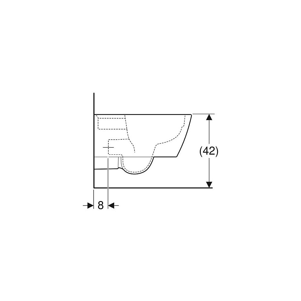 Geberit iCon Square Wand-WC Tiefspüler, geschlossene Form, Rimfree Tiefe 54cm, weiß... GEBERIT-201950000 4022009327748 (Abb. 5)