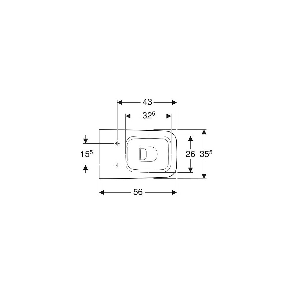 Geberit iCon Square Stand-WC Tiefspüler, wandbündig, geschlossene Form, Rimfree Tief... GEBERIT-211910000 4022009336870 (Abb. 4)