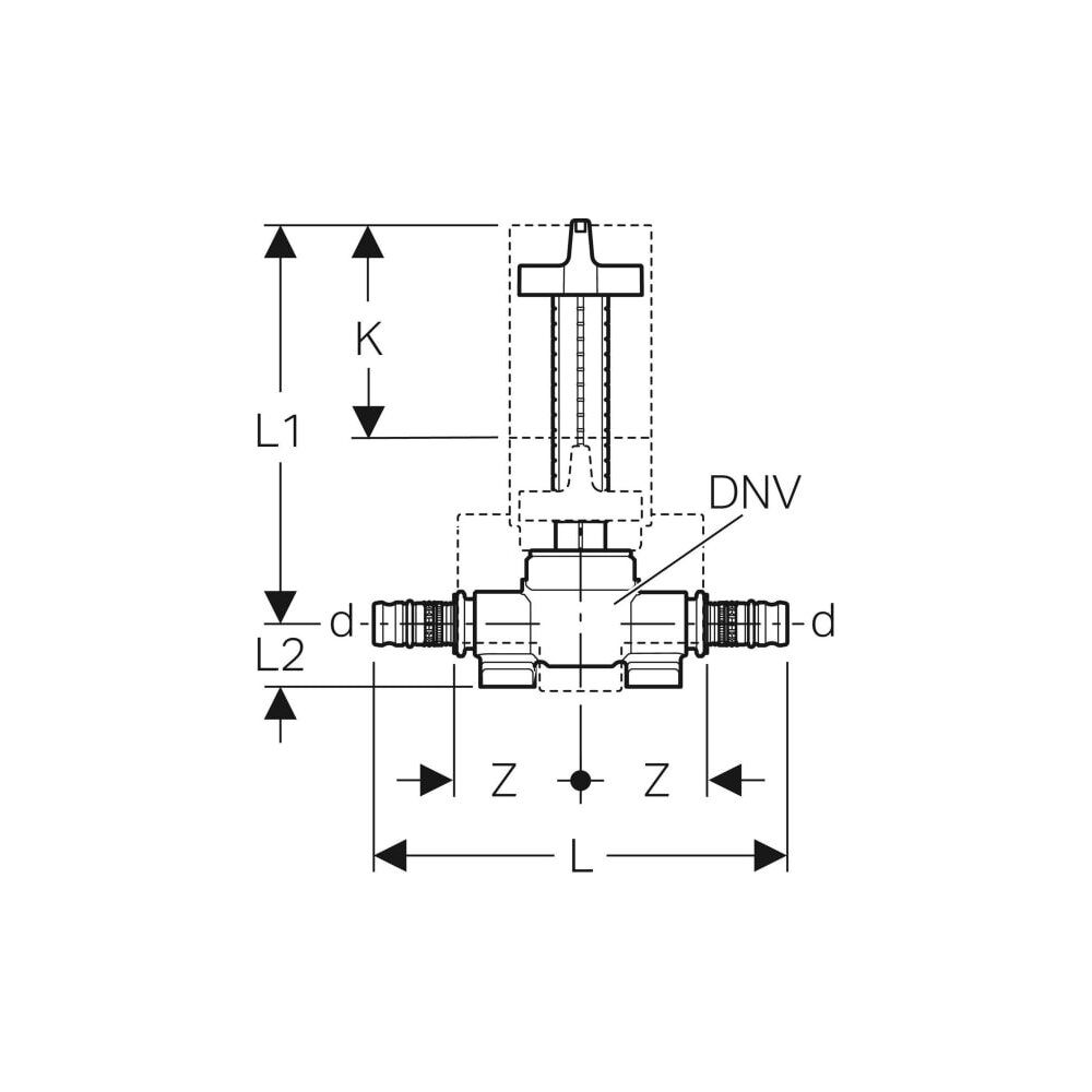 Geberit Mepla Unterputz-Kugelhahn mit Befestigung Außendurchmesser 20mm, 10 bar... GEBERIT-602003001 4025416594482 (Abb. 4)