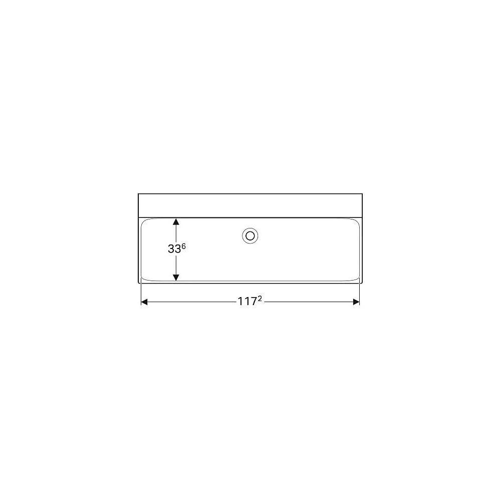Geberit Xeno2 Waschtisch, Breite 120cm, Tiefe 48cm, ohne Hahnloch, ohne Überlauf, We... GEBERIT-500552011 4025416608943 (Abb. 4)