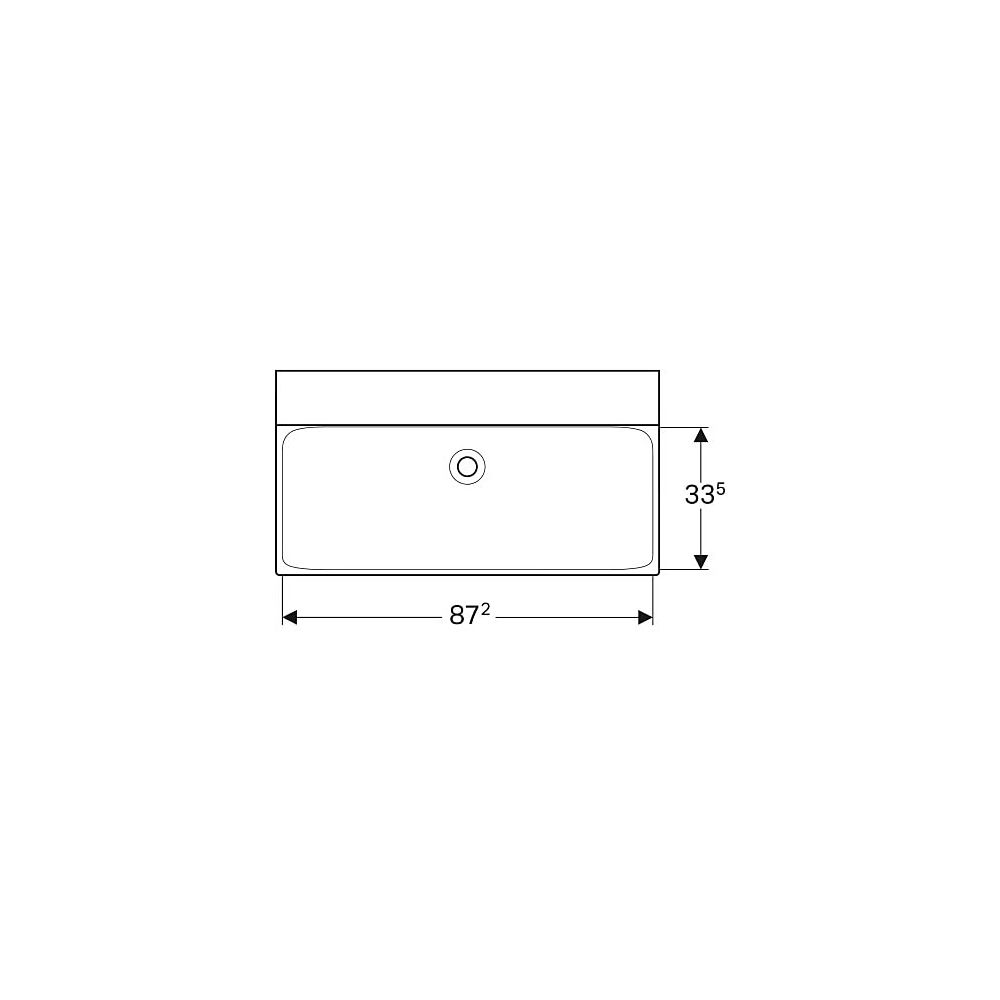 Geberit Xeno2 Waschtisch, Breite 90cm, Tiefe 48cm, ohne Hahnloch, ohne Überlauf, Wei... GEBERIT-500532011 4025416605461 (Abb. 4)