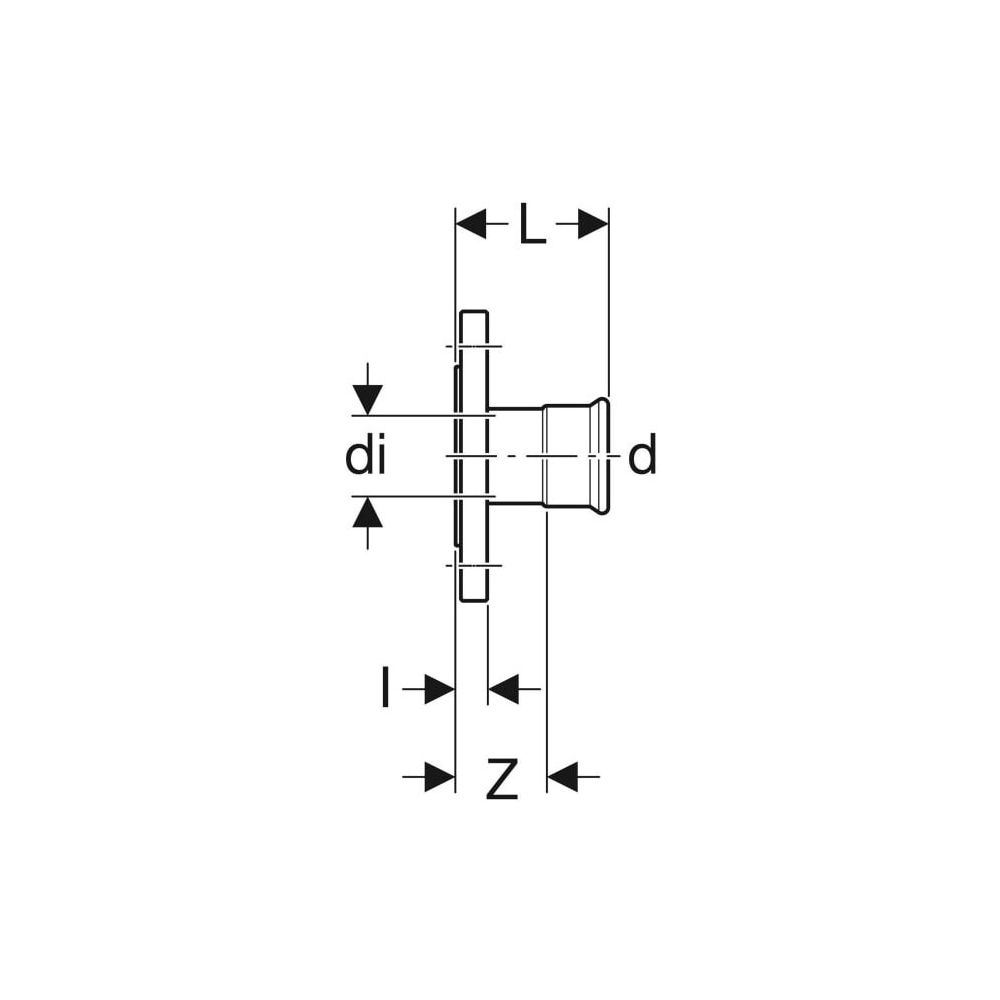 Geberit Mapress Edelstahl Flansch PN 10/16, mit Pressmuffe LABS-frei, d 108mm, DN 100... GEBERIT-83721 4024723837213 (Abb. 3)