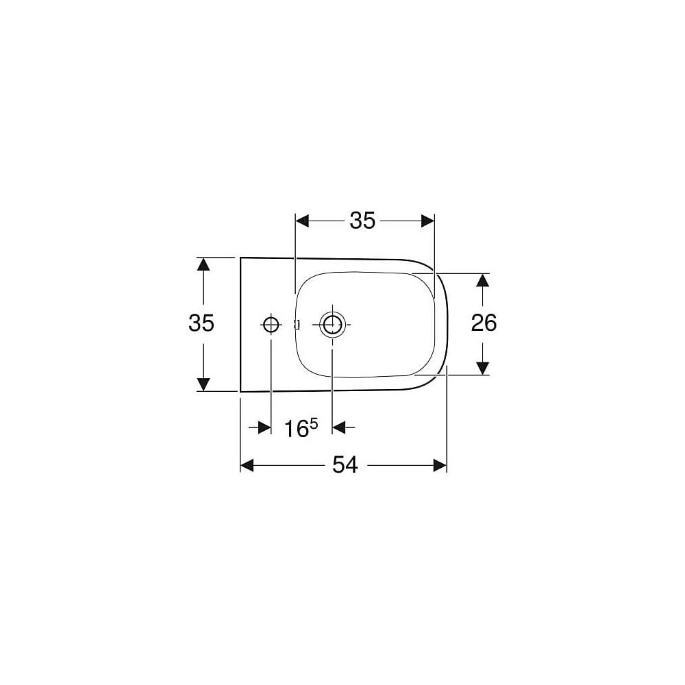 Geberit Smyle Square Wandbidet geschlossene Form, Tiefe 54cm, Überlauf sichtbar, Wei... GEBERIT-500209011 4025416425861 (Abb. 4)
