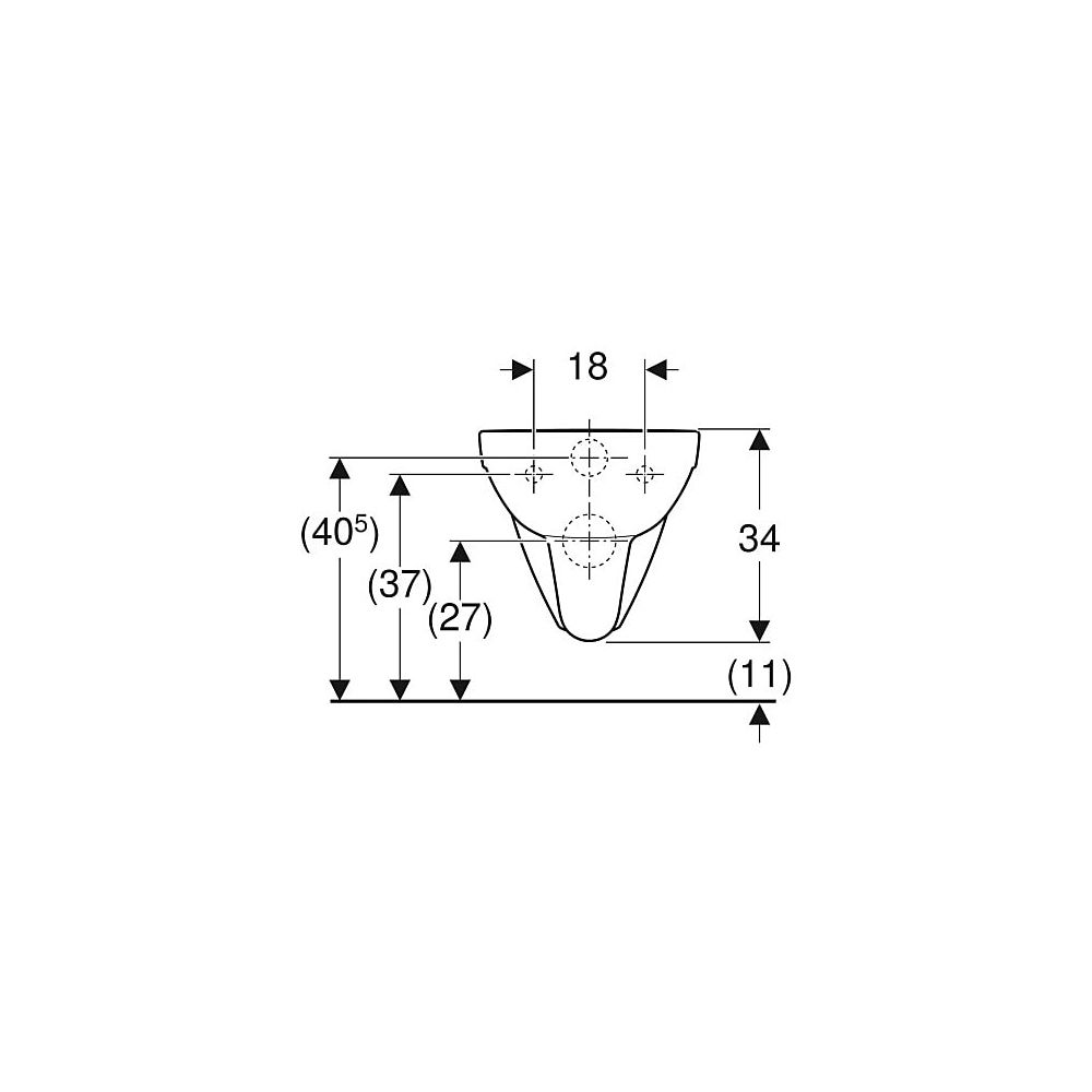 Geberit Renova Comfort Wand-WC Tiefspüler, verlängerte Ausladung Tiefe 70cm, Weiß... GEBERIT-208520000 4022009344035 (Abb. 5)