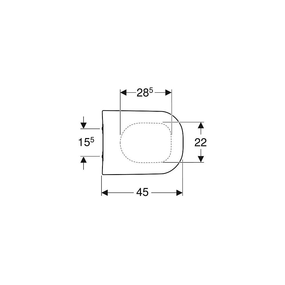 Geberit Smyle WC-Sitz mit Absenkautomatik, ohne Quick-Release-Scharniere, Befestigun... GEBERIT-500236011 4025416520436 (Abb. 4)