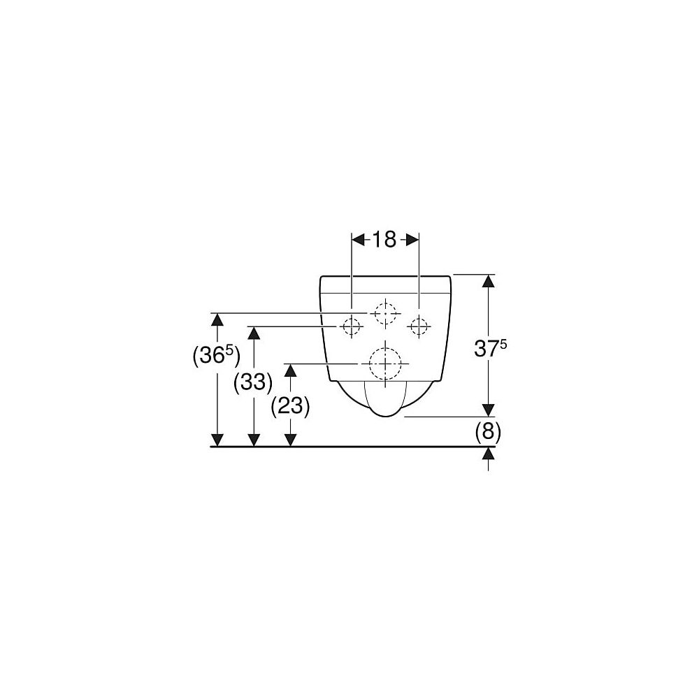 Geberit Xeno2 Wand-WC Tiefspüler, geschlossene Form, Rimfree Tiefe 54cm, Weiß/KeraTe... GEBERIT-500500011 4025416611516 (Abb. 5)