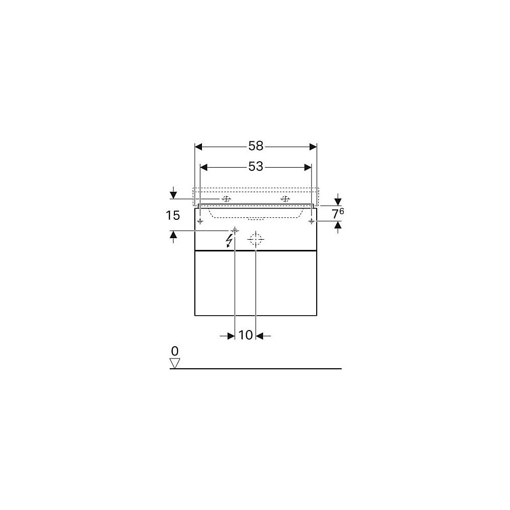 Geberit Xeno2 Unterschrank für Waschtisch, 2 Schubladen, 58x53x46,2cm, sculturagrau/... GEBERIT-500506431 4025416611677 (Abb. 5)