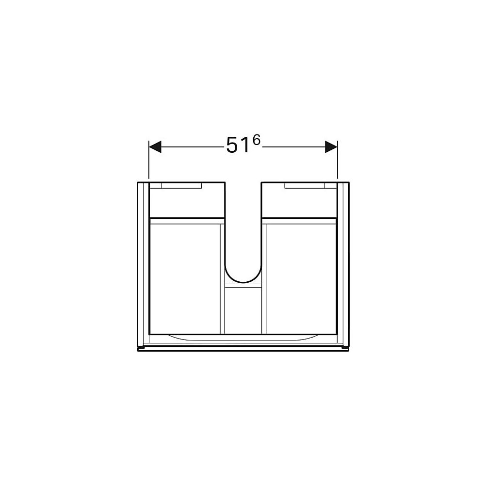 Geberit Xeno2 Unterschrank für Waschtisch, 1 Schublade, 58x22x46,2cm, sculturagrau/M... GEBERIT-500505431 4025416611646 (Abb. 4)
