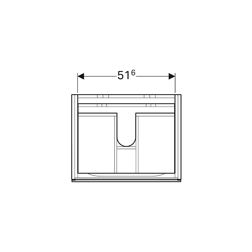 Geberit Xeno2 Unterschrank für Waschtisch, 2 Schubladen, 58x53x46,2cm, sculturagrau/... GEBERIT-500506431 4025416611677 (Abb. 4)