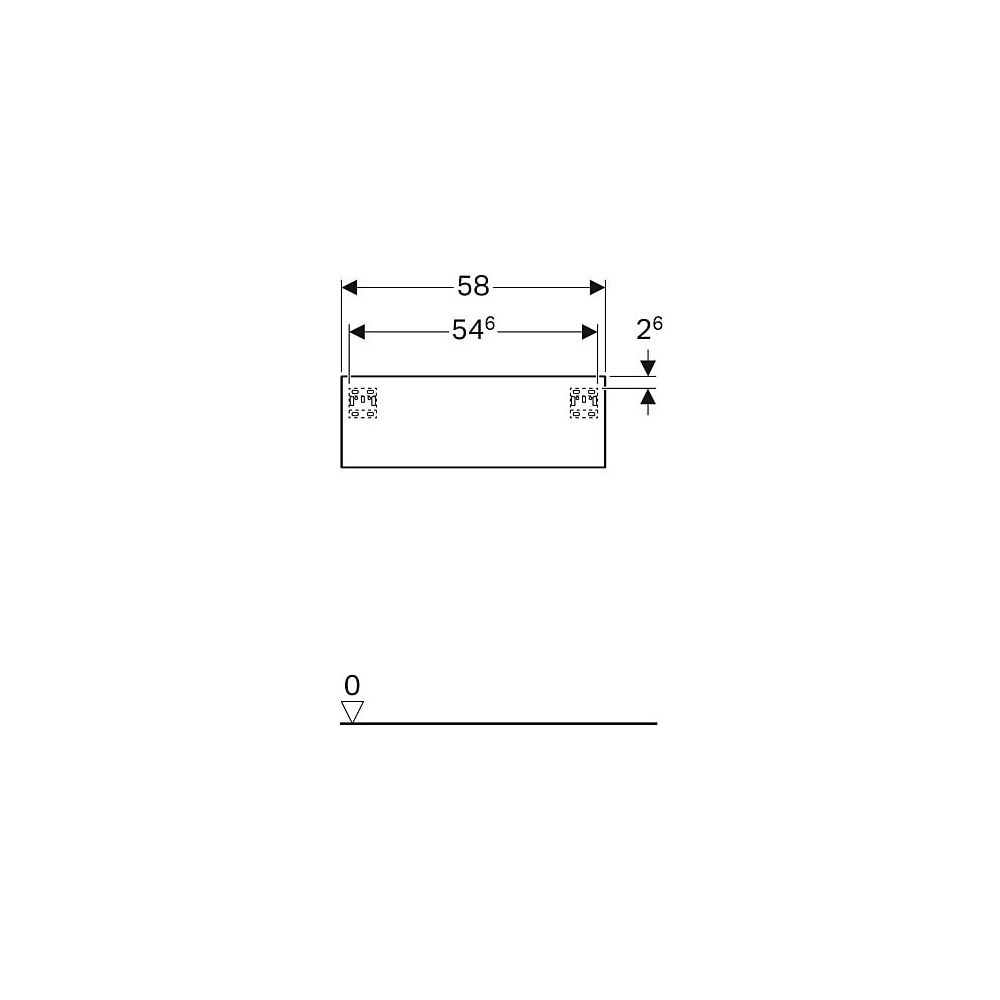Geberit Xeno2 Seitenschrank 1 Schublade, 58x20x46,2cm, sculturagrau/Melamin Holzstru... GEBERIT-500507431 4025416611707 (Abb. 5)