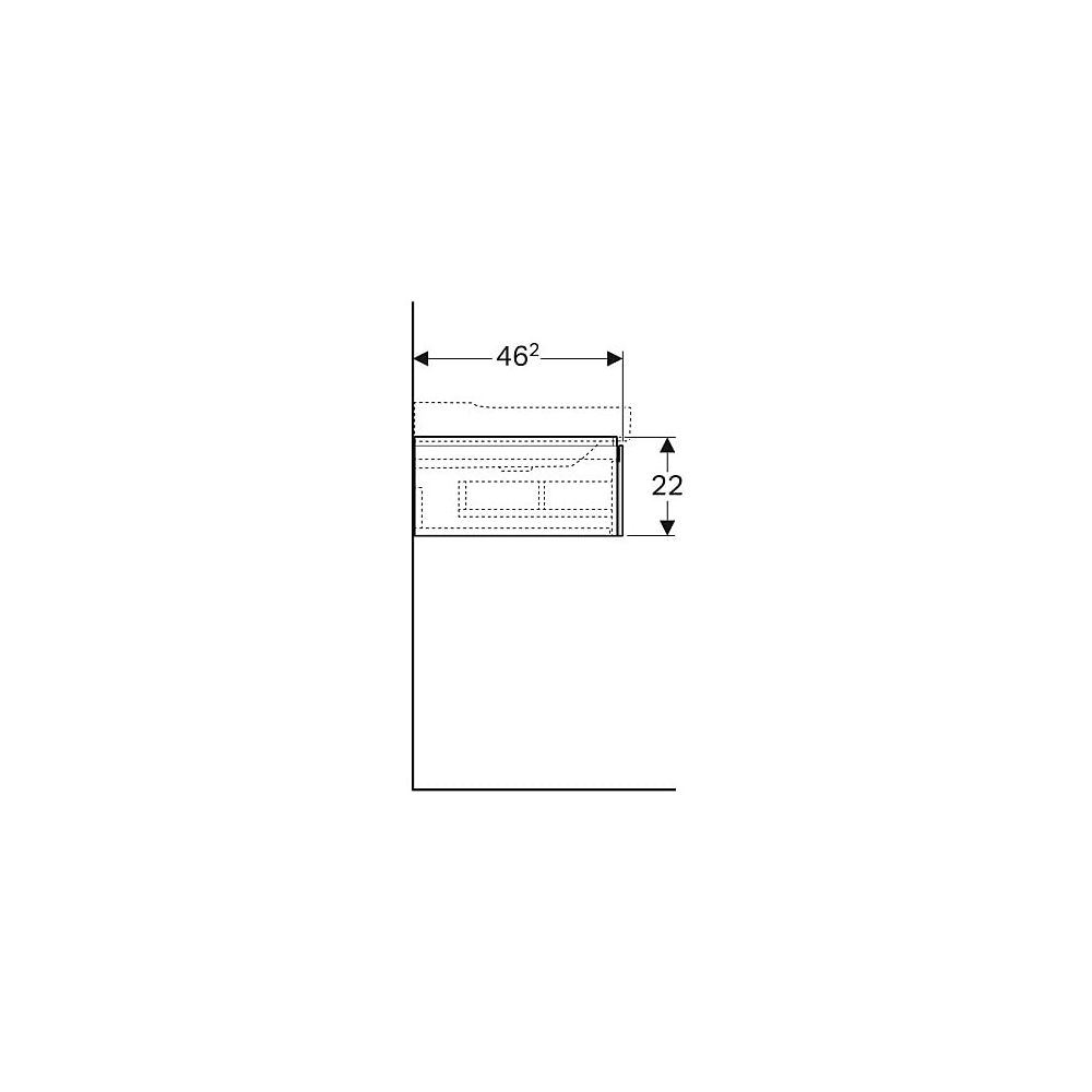 Geberit Xeno2 Unterschrank für Waschtisch, 1 Schublade, 88x22x46,2cm, Greige/lackier... GEBERIT-500508001 4025416354611 (Abb. 6)