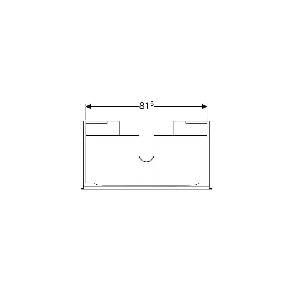 Geberit Xeno2 Unterschrank für Waschtisch, 1 Schublade, 88x22x46,2cm, Greige/lackier... GEBERIT-500508001 4025416354611 (Abb. 4)