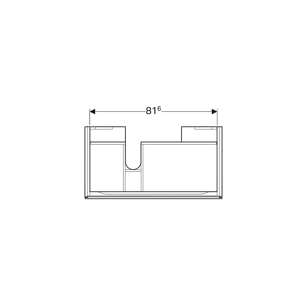 Geberit Xeno2 Unterschrank für Waschtisch, Ablagefläche, 1 Schublade, 88x22x46,2cm, ... GEBERIT-500513011 4025416610083 (Abb. 5)