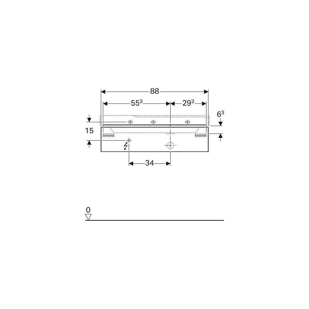 Geberit Xeno2 Unterschrank für Waschtisch mit Ablagefläche links, mit 1 Schublade 88... GEBERIT-500514011 4025416610113 (Abb. 5)