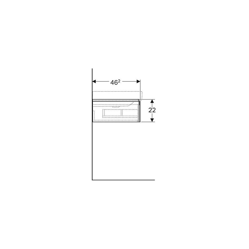 Geberit Xeno2 Unterschrank für Waschtisch mit Ablagefläche links, mit 1 Schublade 88... GEBERIT-500514011 4025416610113 (Abb. 6)