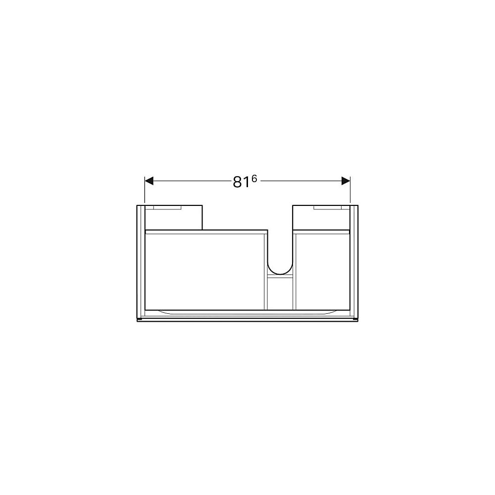Geberit Xeno2 Unterschrank für Waschtisch mit Ablagefläche links, mit 1 Schublade 88... GEBERIT-500514011 4025416610113 (Abb. 4)