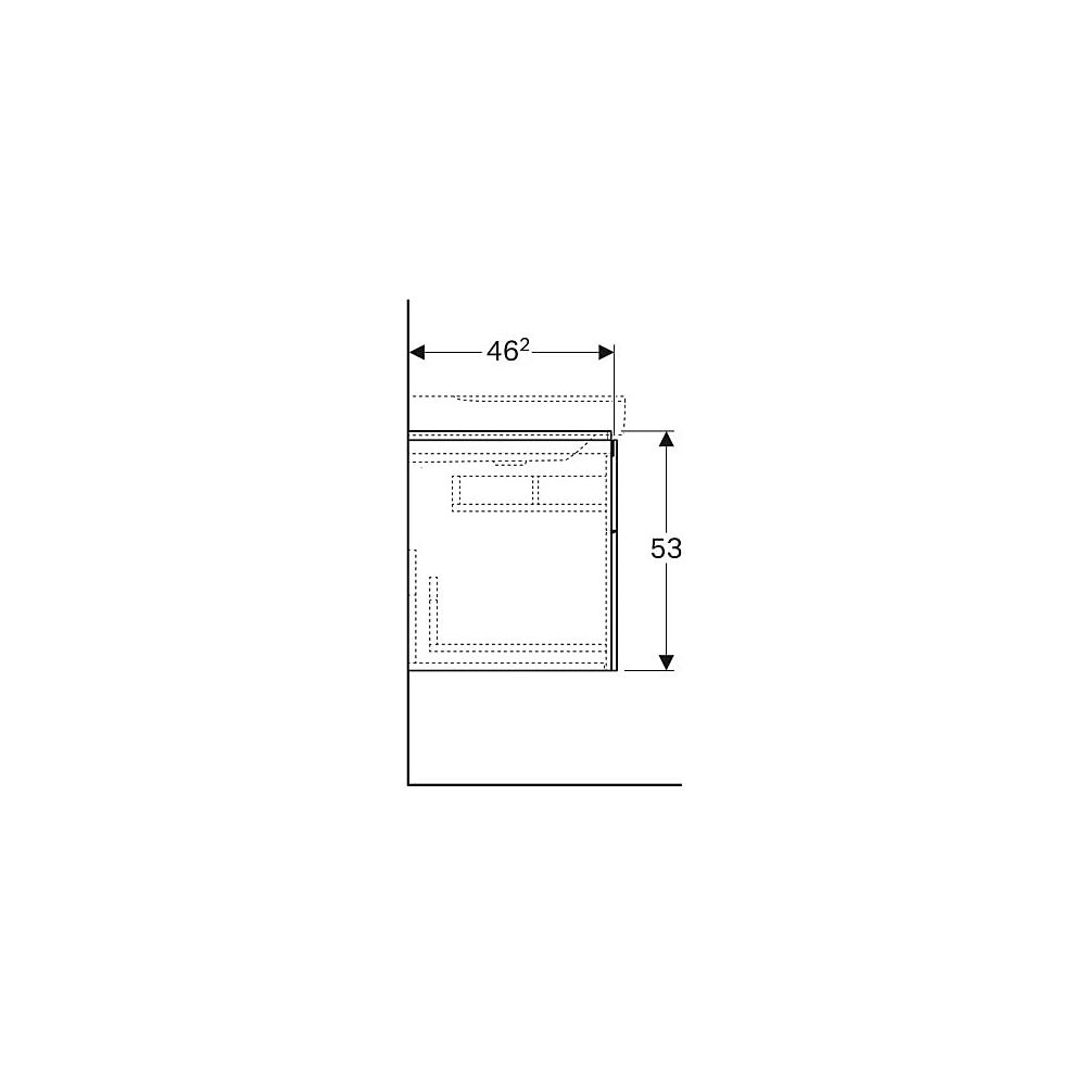 Geberit Xeno2 Unterschrank für Waschtisch Ablagefläche 2 Schubladen 88x53x462cm Weiß... GEBERIT-500515011 4025416610144 (Abb. 7)