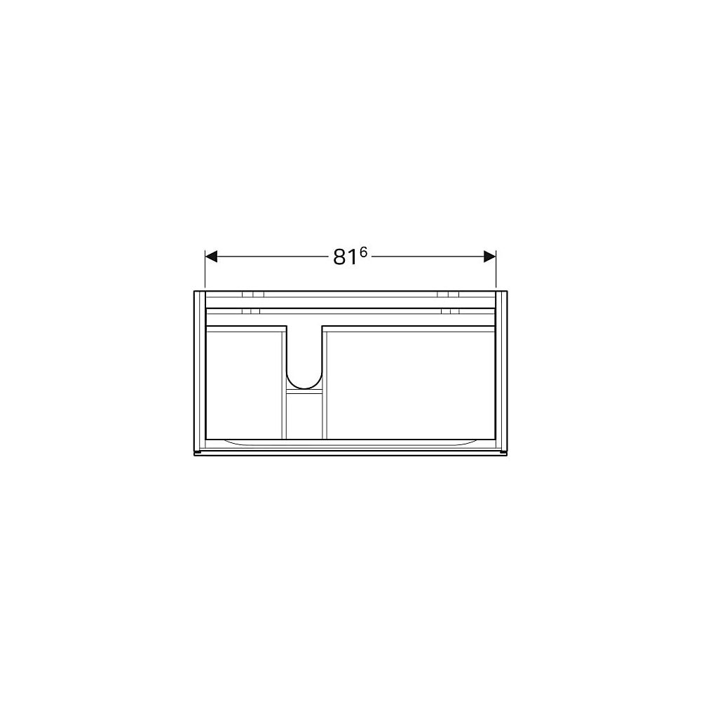 Geberit Xeno2 Unterschrank für Waschtisch Ablagefläche 2 Schubladen 88x53x462cm Weiß... GEBERIT-500515011 4025416610144 (Abb. 5)