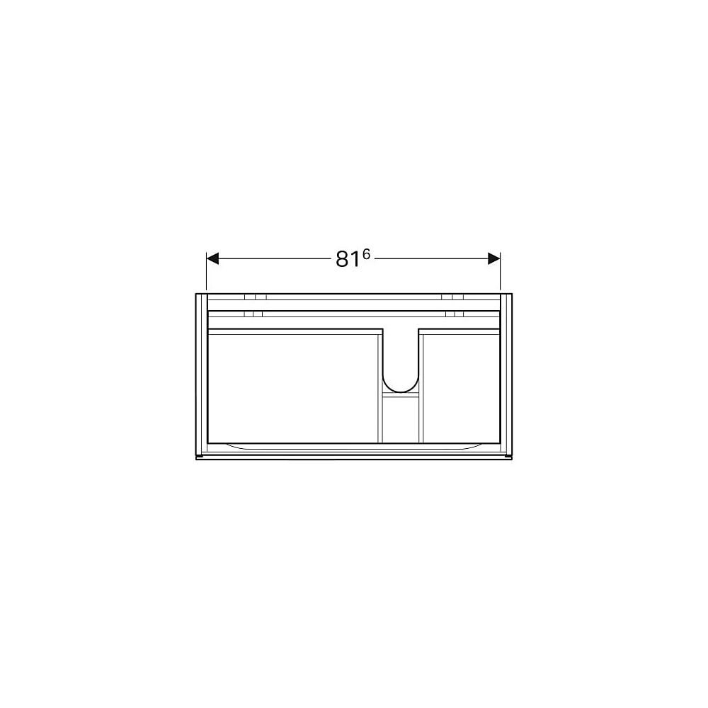 Geberit Xeno2 Unterschrank für Waschtisch mit Ablagefläche links, 2 Schubladen 88x53... GEBERIT-500516011 4025416610229 (Abb. 4)
