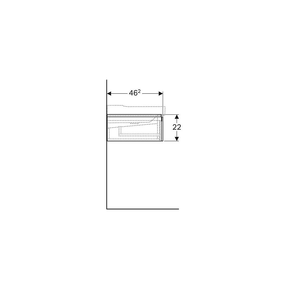 Geberit Xeno2 Unterschrank für Waschtisch mit, B ab 120cm, 2 Schubladen, 117,4x22x46... GEBERIT-500517431 4025416610298 (Abb. 6)