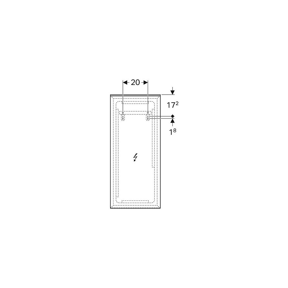 Geberit Xeno2 Lichtspiegel, Breite 40cm, Höhe 91cm, Aluminium gebürstet... GEBERIT-500520001 4025416608479 (Abb. 5)