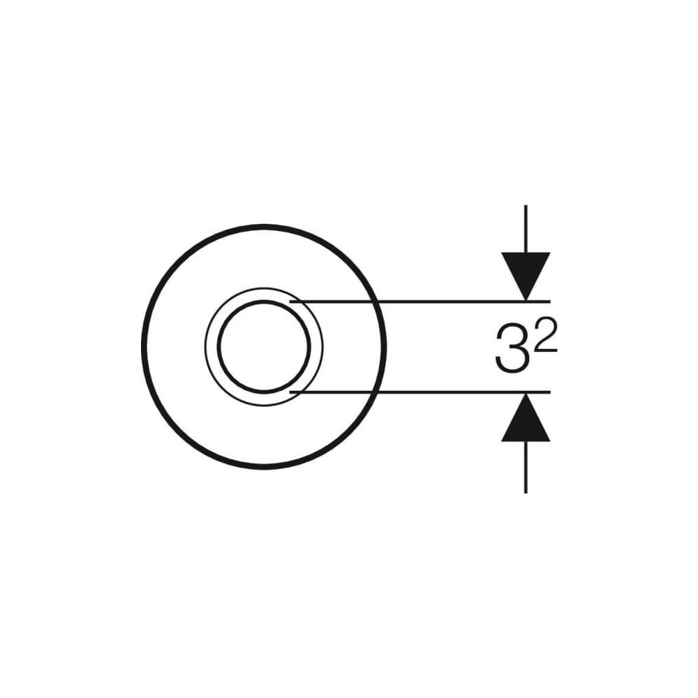 Geberit Wandrosette flach Außendurchmesser 32mm, hochglanz-verchromt... GEBERIT-241405211 4025416706397 (Abb. 4)