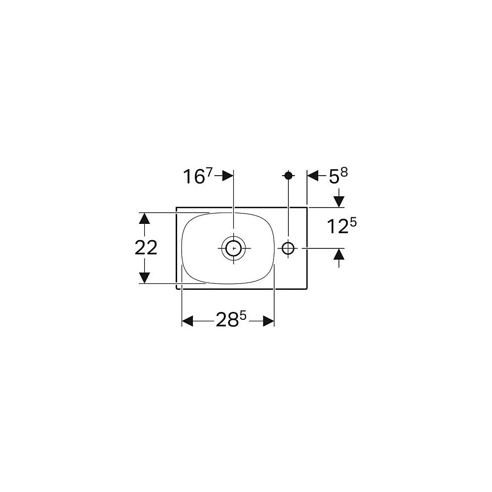 Geberit Acanto Handwaschbecken Hahnloch rechts, ohne Überlauf, Weiß/KeraTect... GEBERIT-500635018 4022009352979 (Abb. 4)