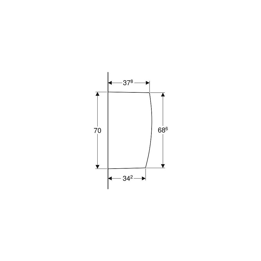 Geberit Urinaltrennwand LxBxH 40x10x70cm, Weiß... GEBERIT-110000000 4022009323962 (Abb. 6)