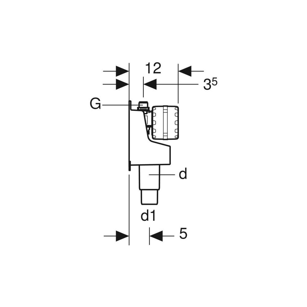 Geberit HS01 Hygienespülung mit Batterie d 50mm, d1 40mm... GEBERIT-616290001 4025410944849 (Abb. 5)
