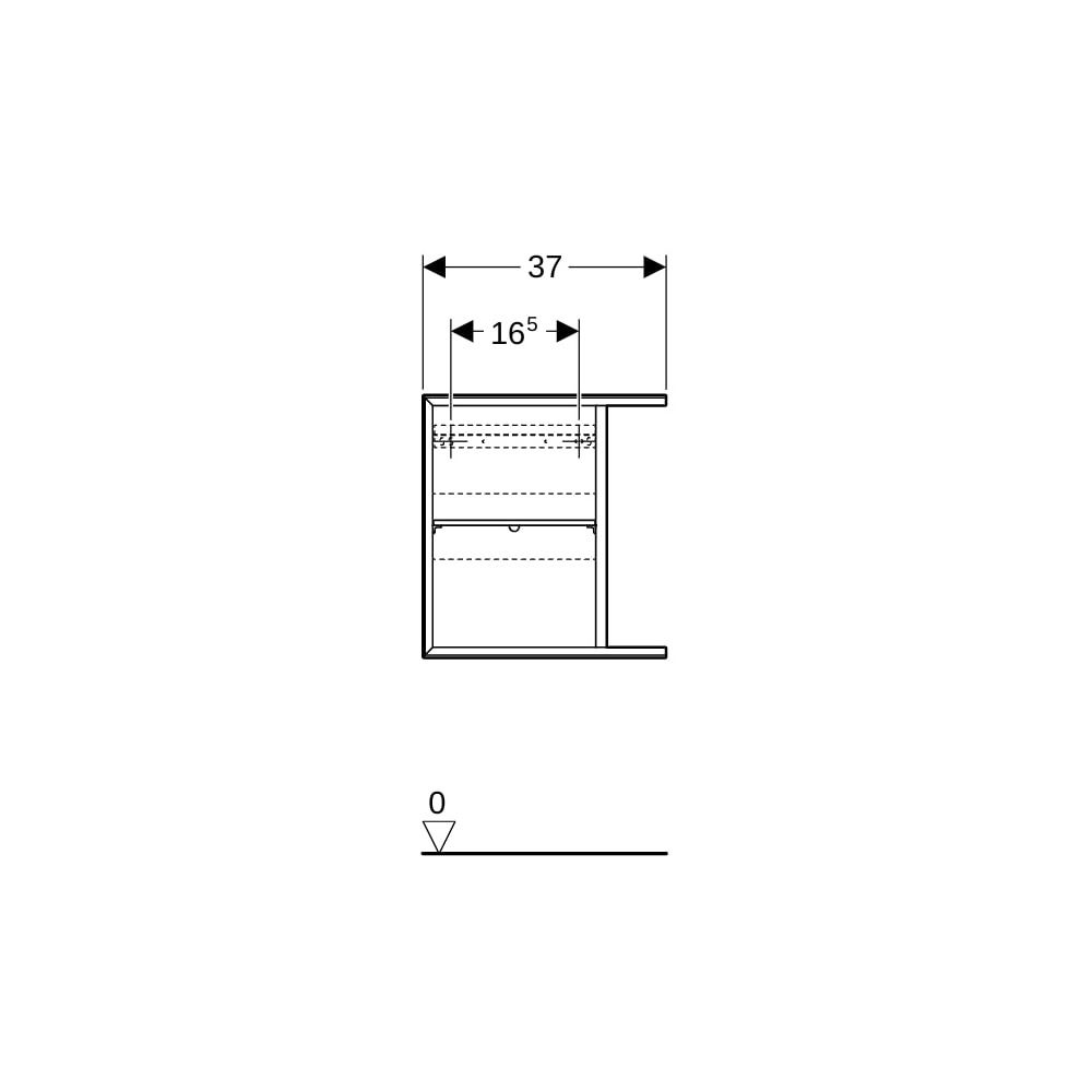 Geberit iCon Seitenelement, 37x40x24,5cm, Weiß lackiert matt... GEBERIT-502324013 4025410941787 (Abb. 8)