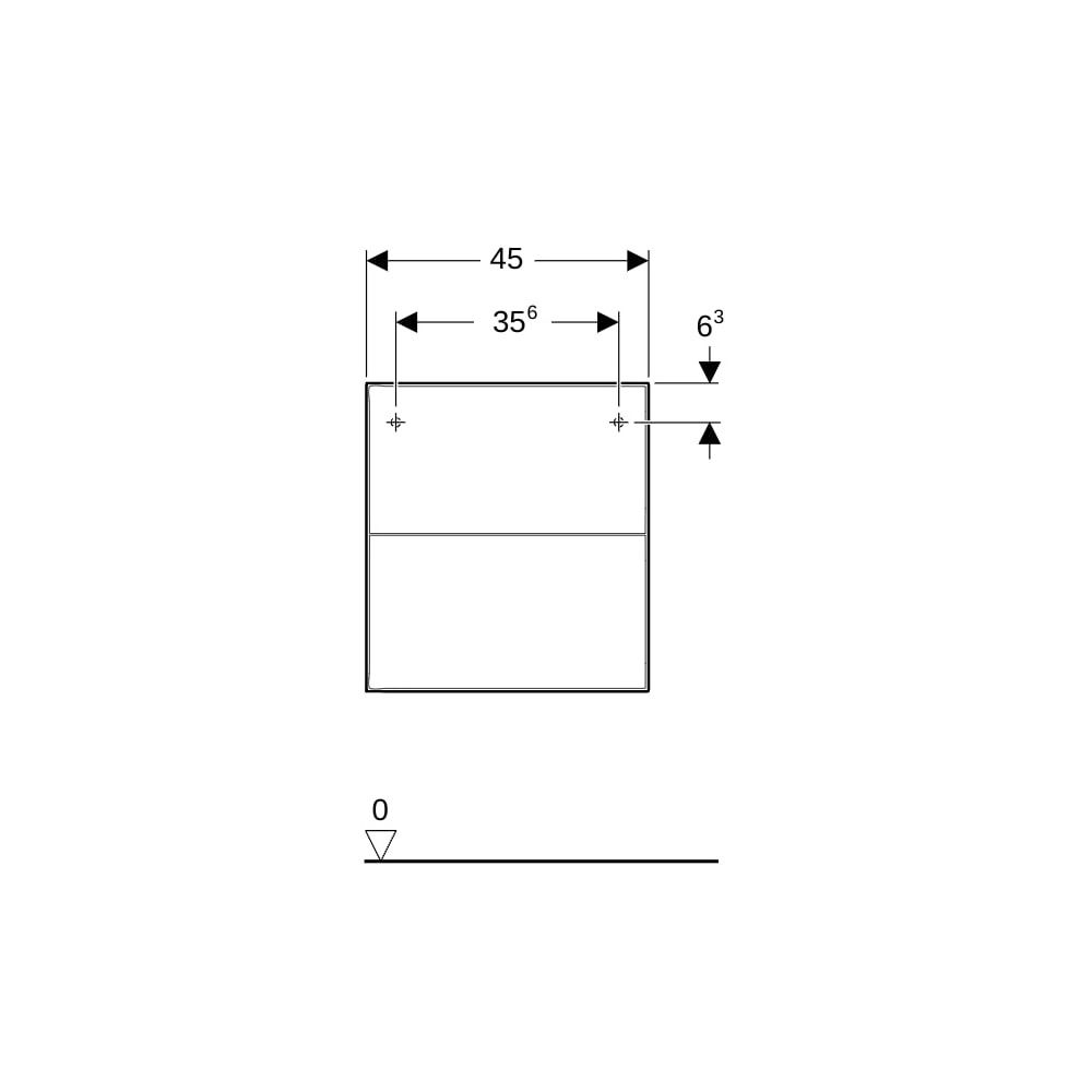 Geberit ONE Seitenschrank 2 Schubladen, 45x49,2x47cm, Nussbaum hickory... GEBERIT-505077006 4025410630445 (Abb. 9)