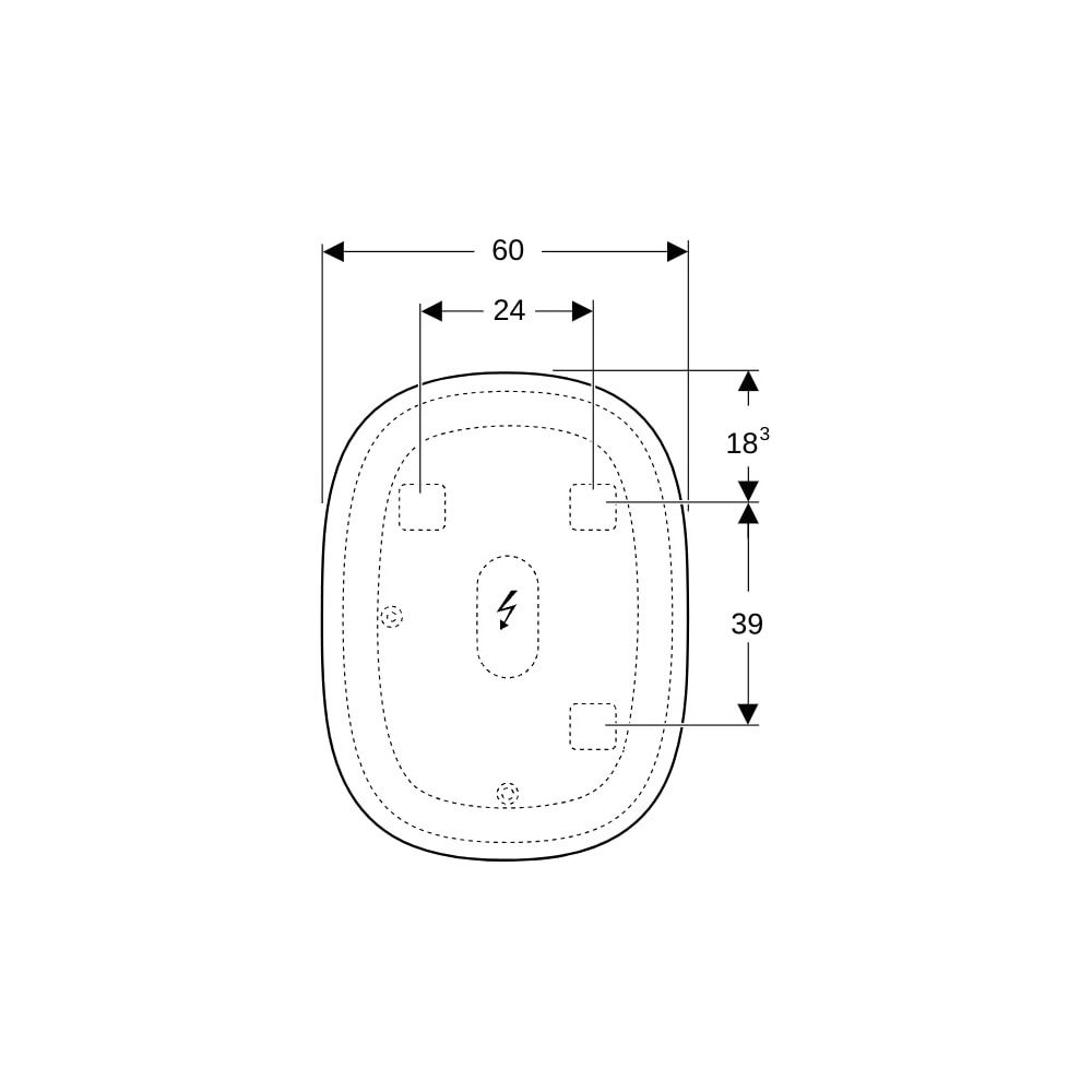 Geberit Option Oval Lichtspiegel, indirekte Beleuchtung, 60x80x3,1cm... GEBERIT-502800001 4025410060150 (Abb. 5)