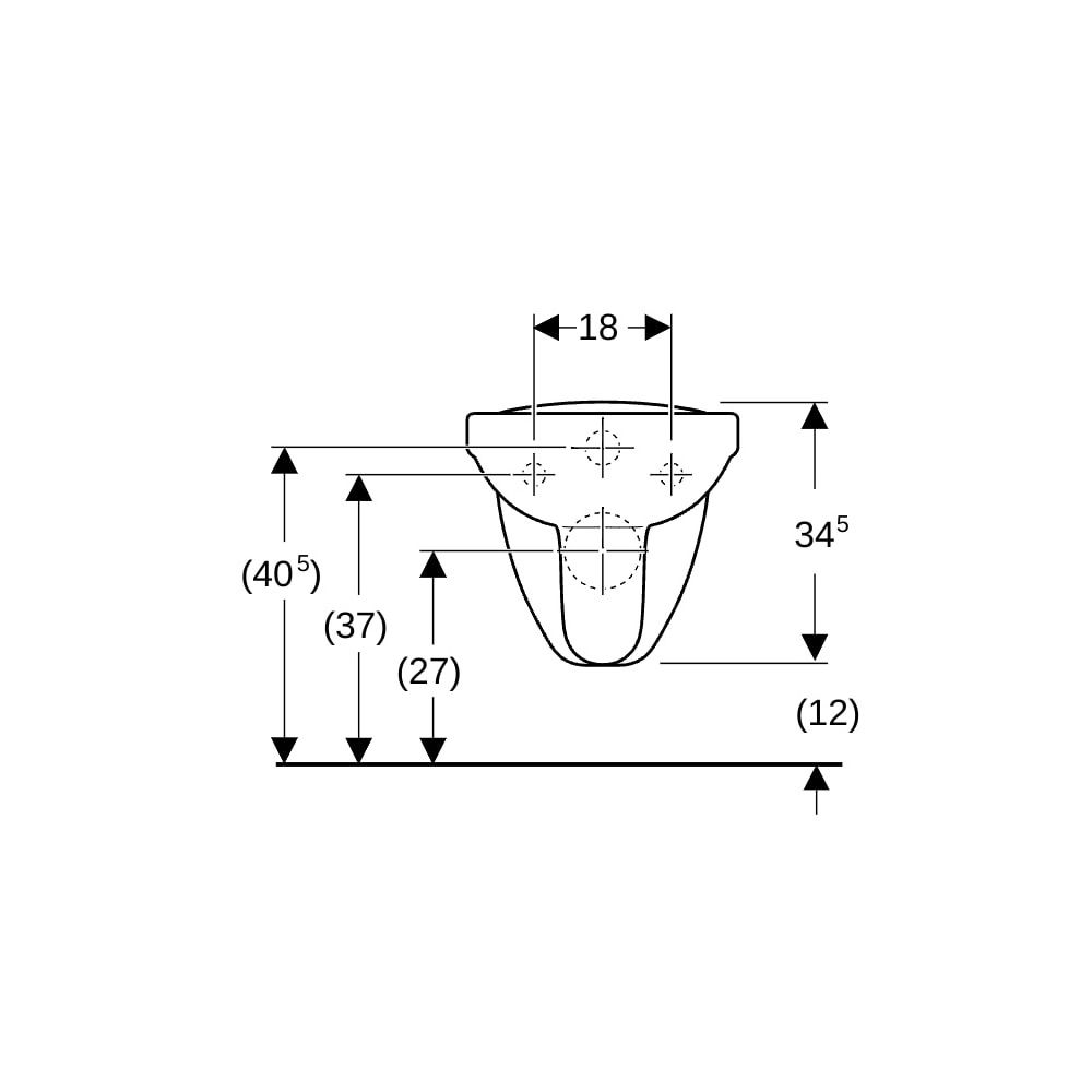 Geberit Vitalis Wand-WC Tiefspüler, verlängerte Ausladung Tiefe 70cm, Weiß/KeraTect... GEBERIT-201500600 4022009207705 (Abb. 8)