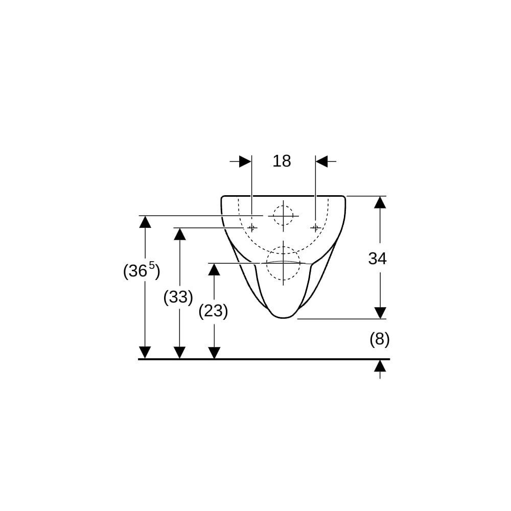 Geberit Renova Wand-WC Tiefspüler Tiefe 54cm, Weiß/KeraTect... GEBERIT-203040600 4022009285130 (Abb. 8)