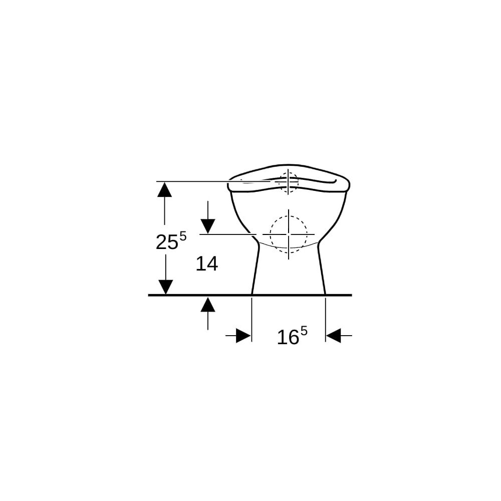 Geberit Bambini Stand-WC für Babys, Kleinkinder, Tiefspüler Tiefe 37,5cm, Weiß... GEBERIT-211650000 4022009021974 (Abb. 8)