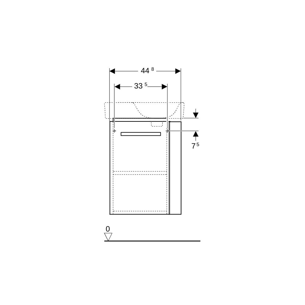 Geberit Renova Compact Unterschrank, Handwaschbecken, Handtuchhalter rechts, 44,8x60... GEBERIT-862050000 4022009327441 (Abb. 8)