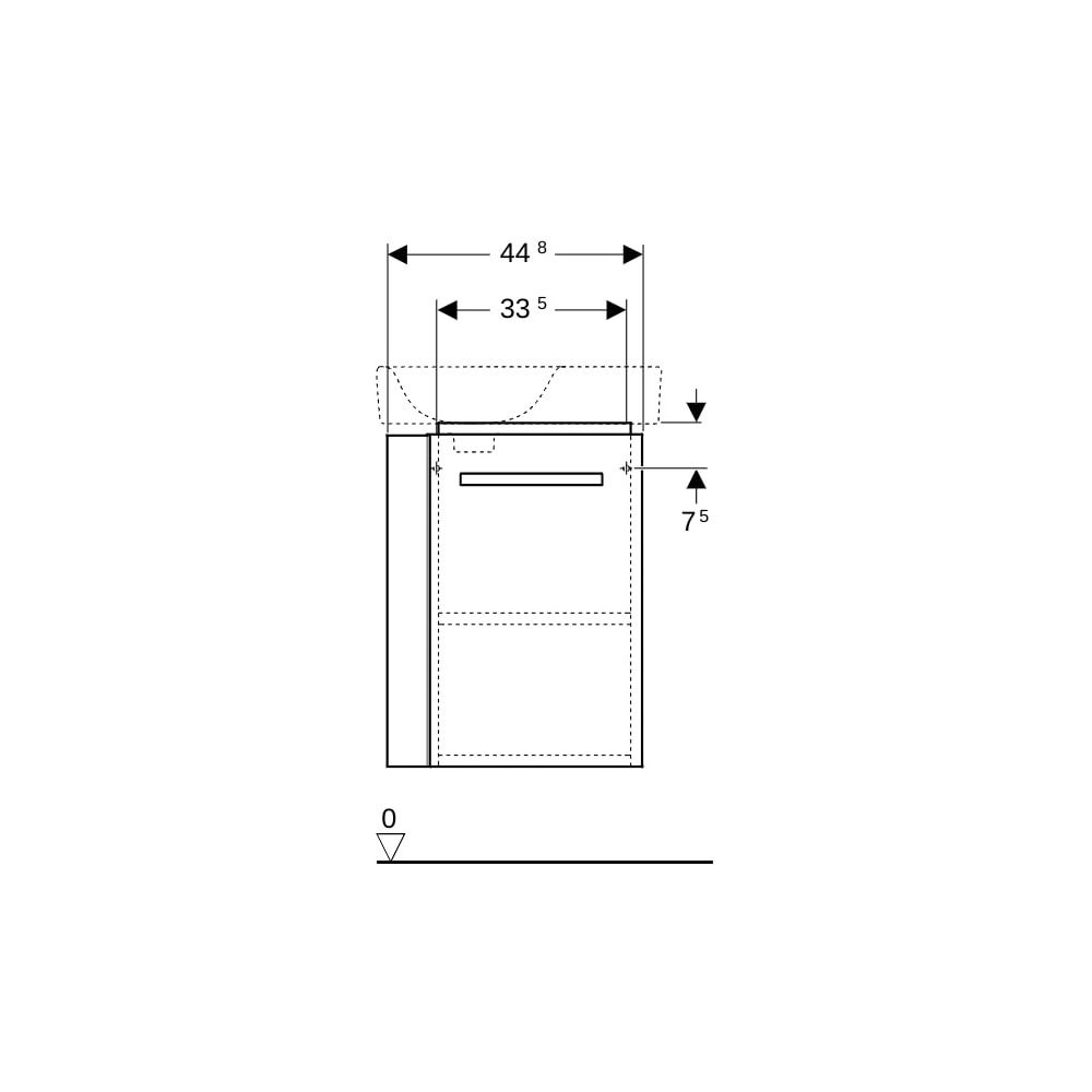 Geberit Renova Compact Unterschrank für Handwaschbecken verk. Ausl. Handtuchh. 448x6... GEBERIT-862250000 4022009329025 (Abb. 8)