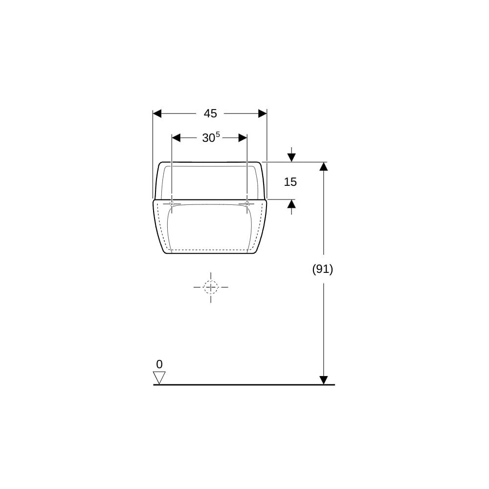 Geberit Publica Ausgussbecken für Klapprost 45x35x33,5cm... GEBERIT-367200000 4022009080568 (Abb. 8)