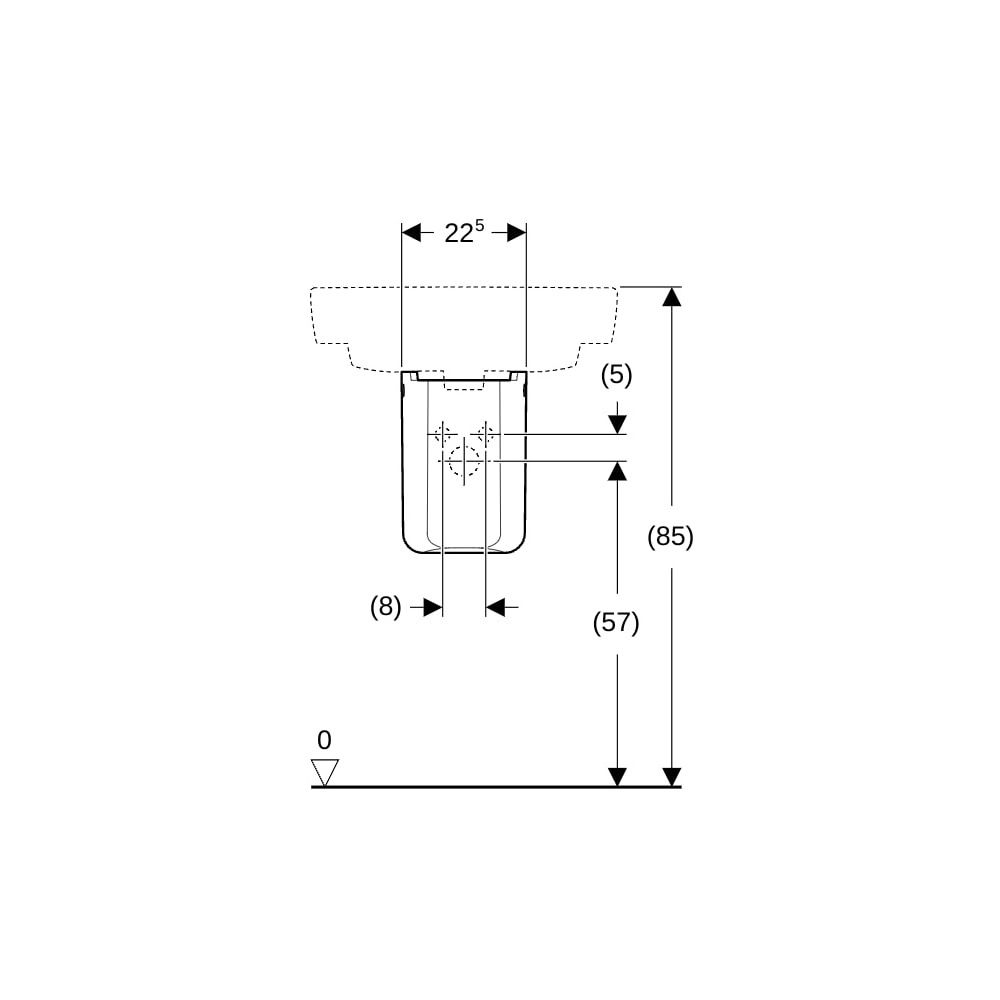 Geberit Renova Plan Halbsäule für Waschtisch Weiß/KeraTect... GEBERIT-292110600 4022009262483 (Abb. 9)