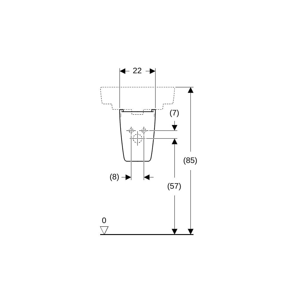 Geberit Renova Plan Halbsäule für Handwaschbecken Weiß/KeraTect... GEBERIT-292150600 4022009296723 (Abb. 8)