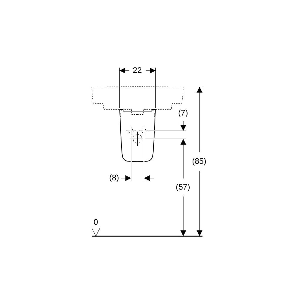Geberit Renova Compact Halbsäule, Weiß... GEBERIT-296250000 4022009327427 (Abb. 8)
