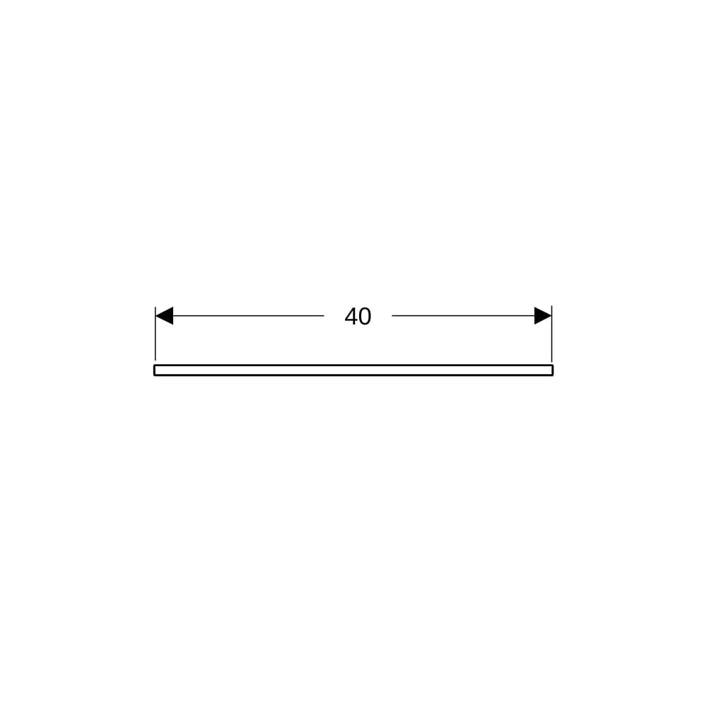 Geberit Handtuchhalter für Badezimmermöbel, Ecke abgerundet Länge 40cm, Hochglanz ve... GEBERIT-510140000 4022009343113 (Abb. 5)