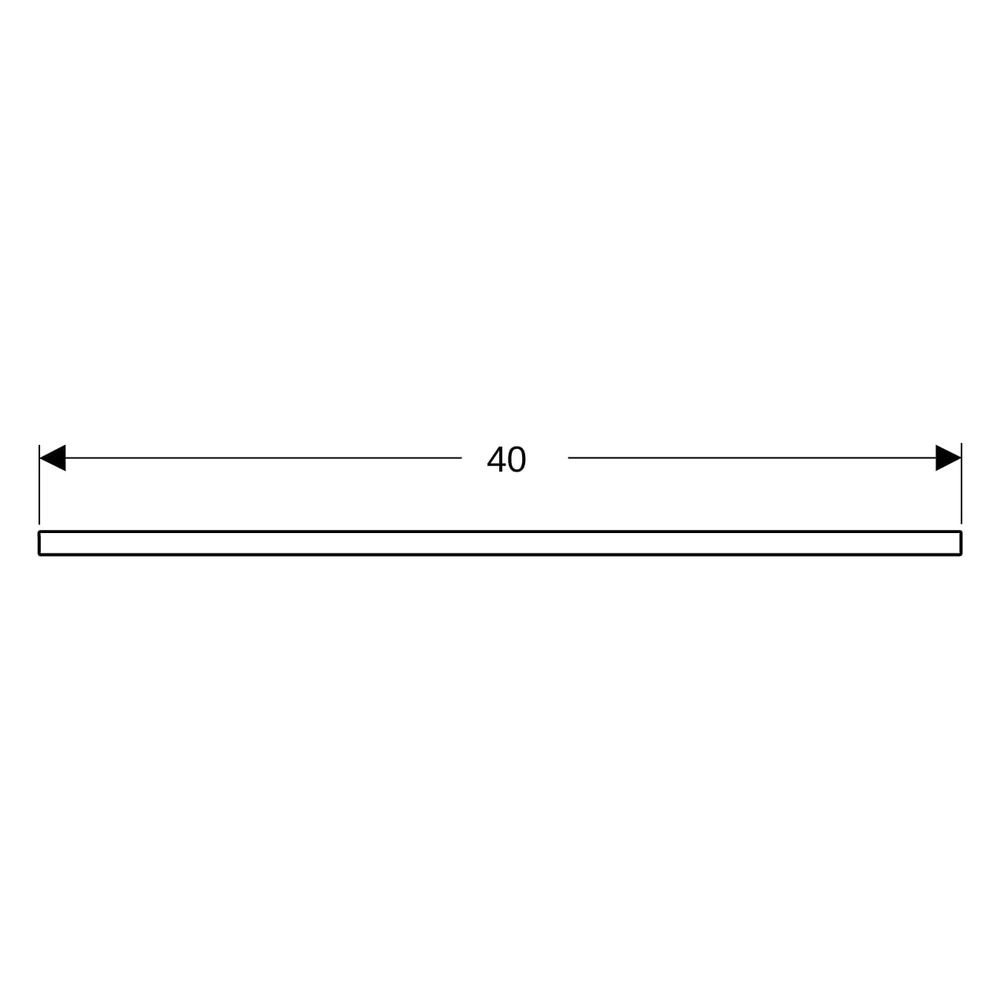 Geberit Handtuchhalter für Badezimmermöbel, Ecke abgerundet Länge 40cm, Hochglanz ve... GEBERIT-510140000 4022009343113 (Abb. 8)