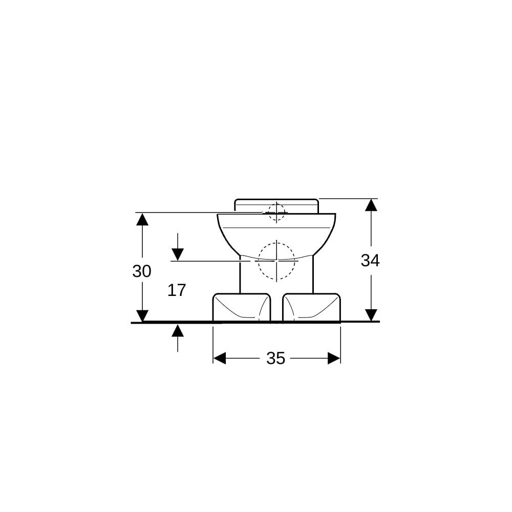 Geberit Bambini Stand-WC für Kinder, Tiefspüler, Löwentatzendesign, für WC-Sitz Tief... GEBERIT-212000000 4022009021981 (Abb. 8)