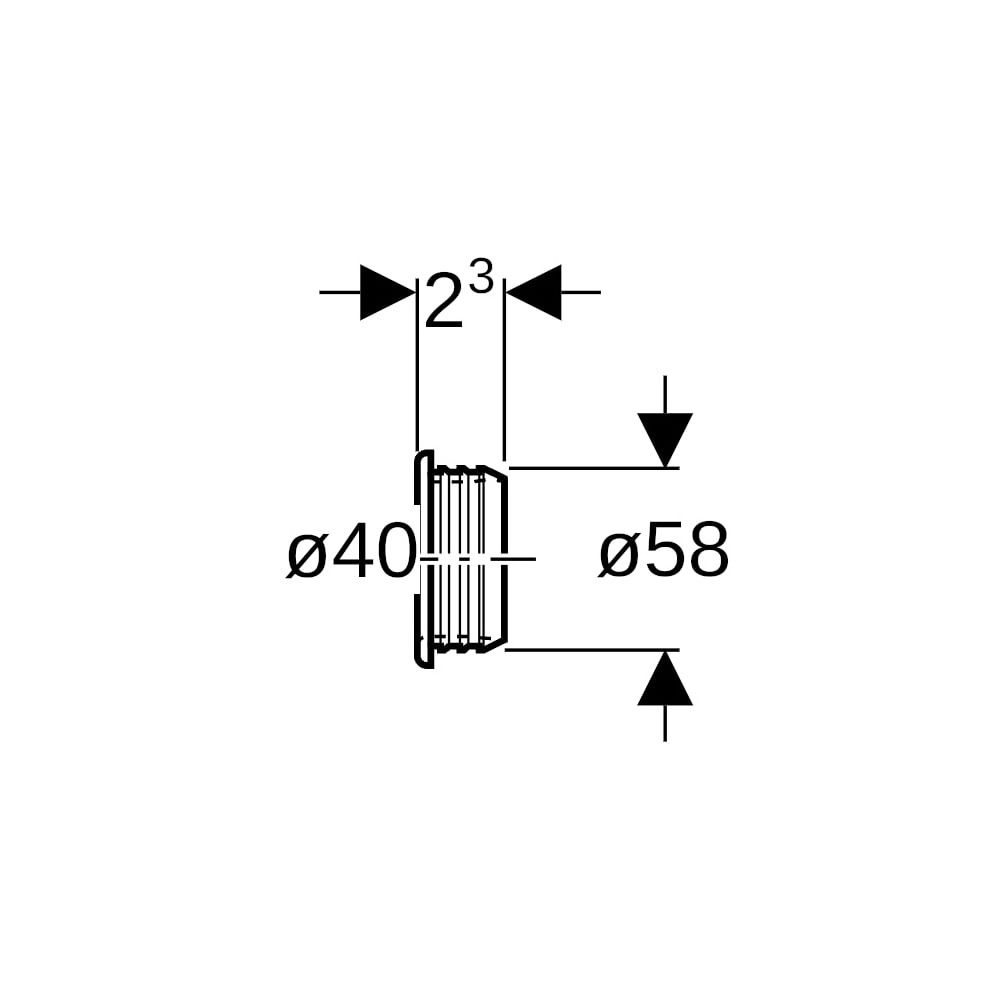 Geberit Manschette, d 40mm, d1 58mm, Schwarz... GEBERIT-153565161 4025416024071 (Abb. 5)