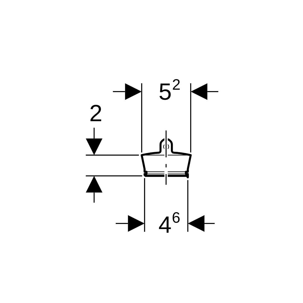 Geberit Ventilstopfen ohne Kette, Kieselgrau... GEBERIT-352331081 4025416057727 (Abb. 5)
