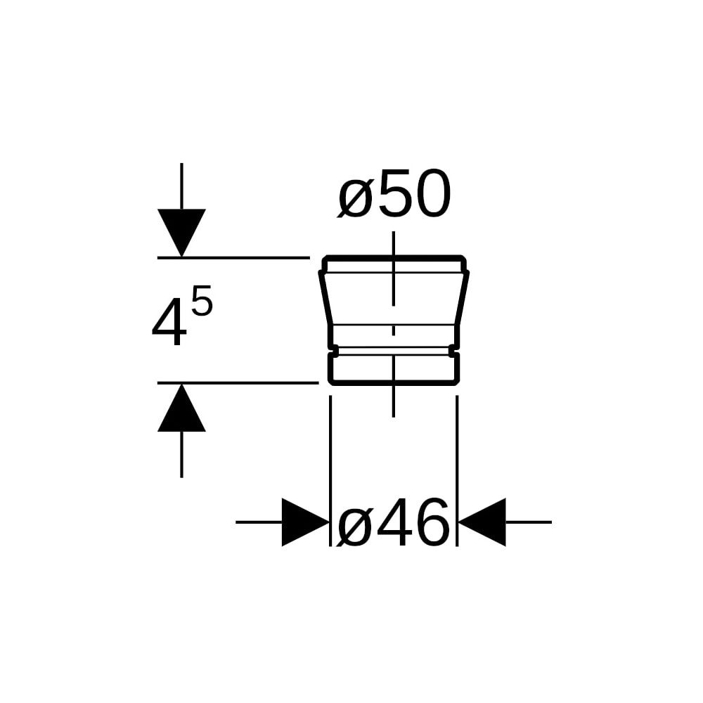 Geberit Standrohrkonus mit O-Ring Außendurchmesser 50mm, Kieselgrau... GEBERIT-352333081 4025416057741 (Abb. 5)