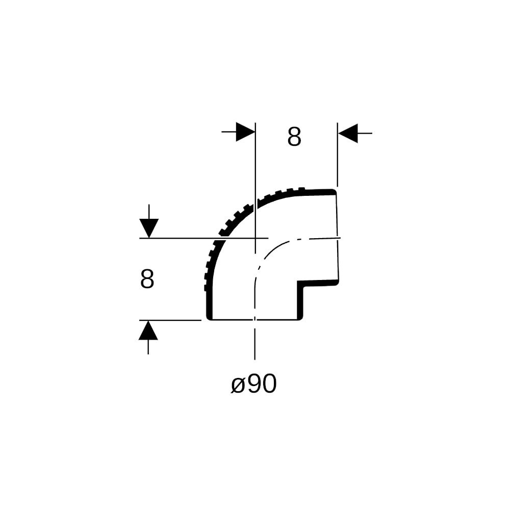 Geberit Silent db20 Bogen 88,5 Grad Außendurchmesser 90mm... GEBERIT-308880141 4025416084686 (Abb. 5)