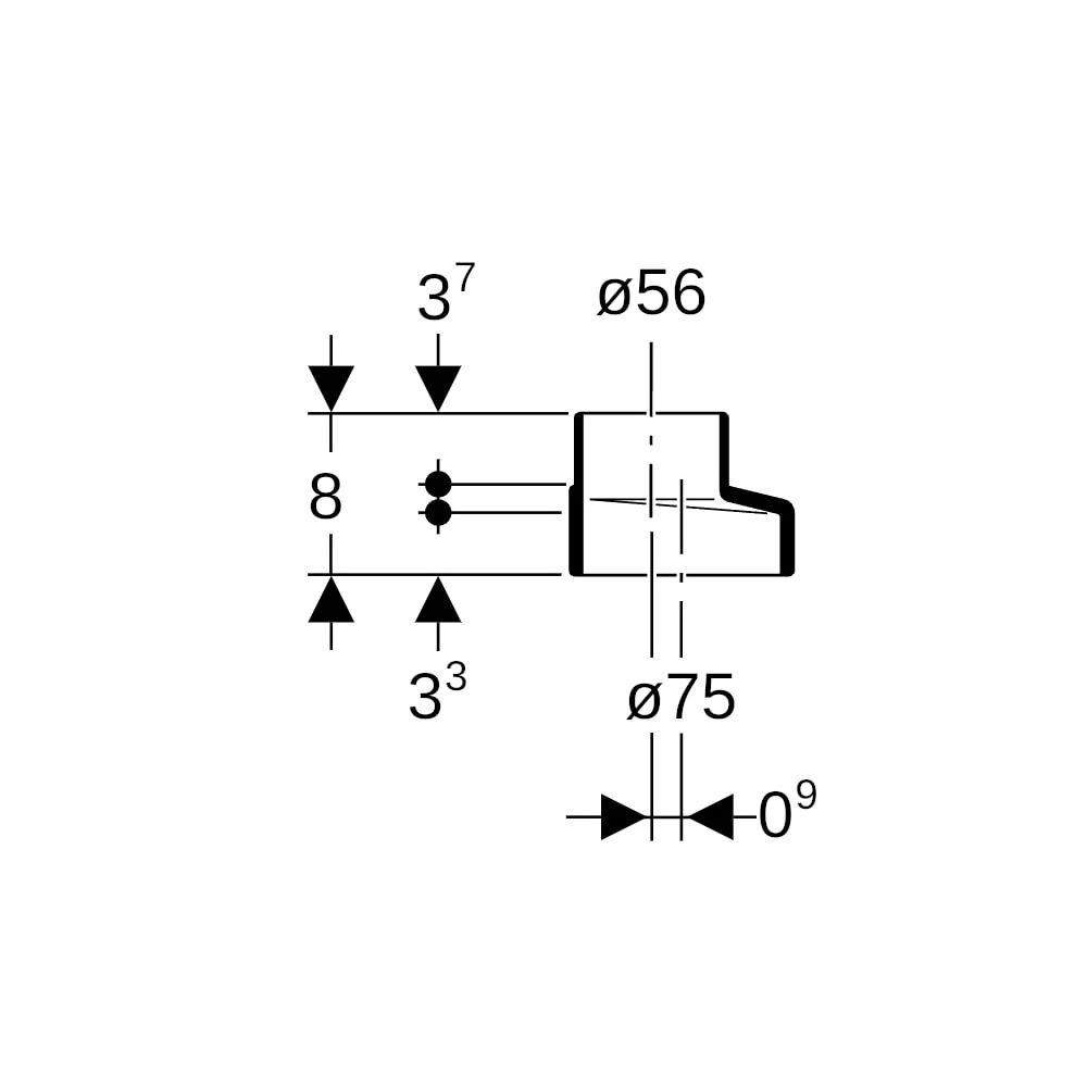 Geberit Silent db20 Reduktion exzentrisch, kurz d 75mm, d1 56mm... GEBERIT-307050141 4025416084877 (Abb. 5)