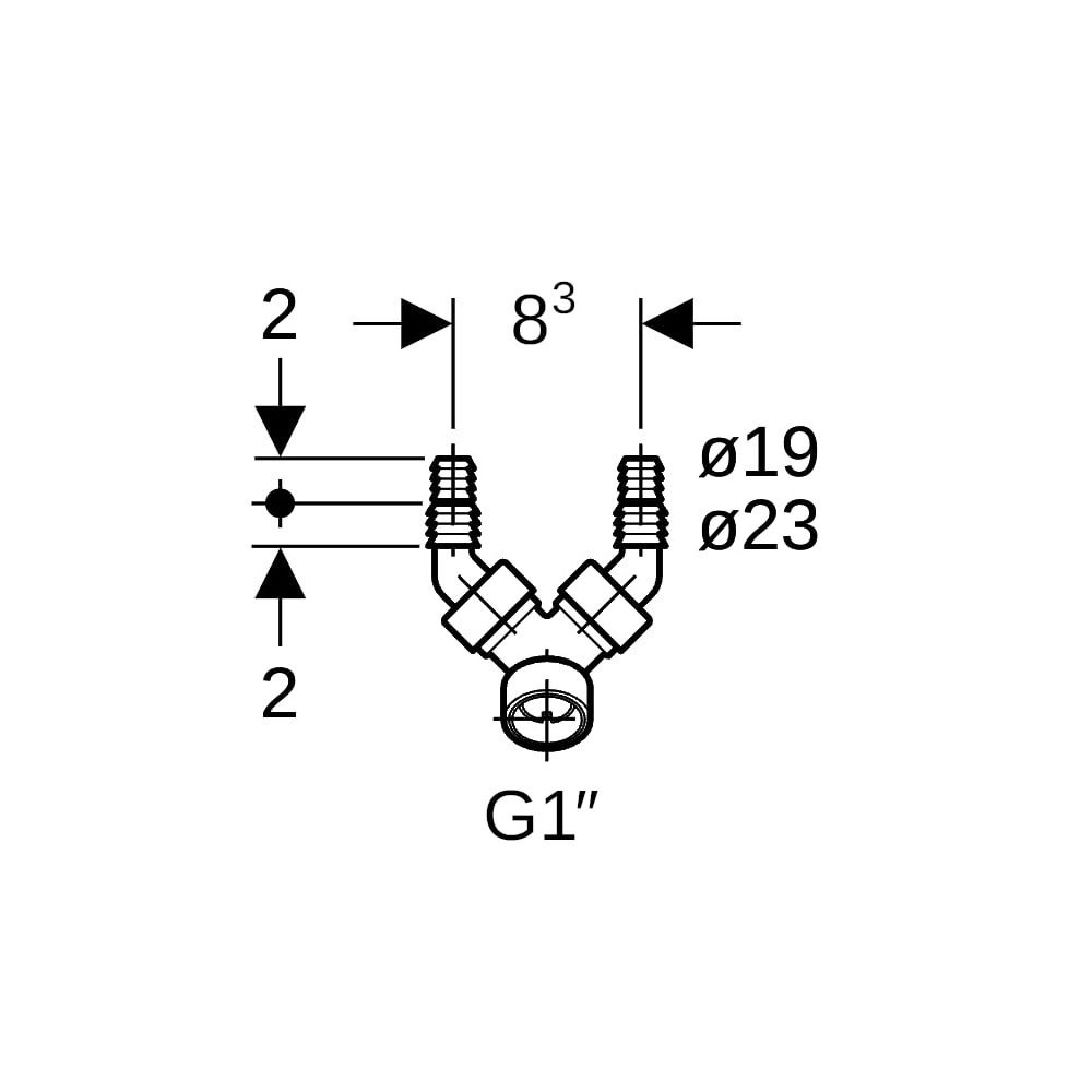 Geberit Doppelwinkelschlauchtülle, 152767111... GEBERIT-152767111 4025416021704 (Abb. 5)